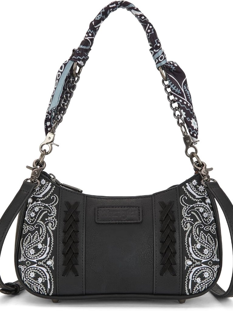 Wrangler Shoulder Bag For Women Western Desert Paisley Purse Floral Embroidered